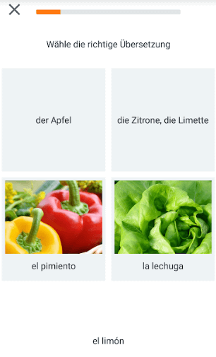 Multiple-Choice Aufgaben bei Babbel