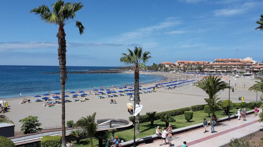 Der Strand von Los Christianos (Teneriffa)