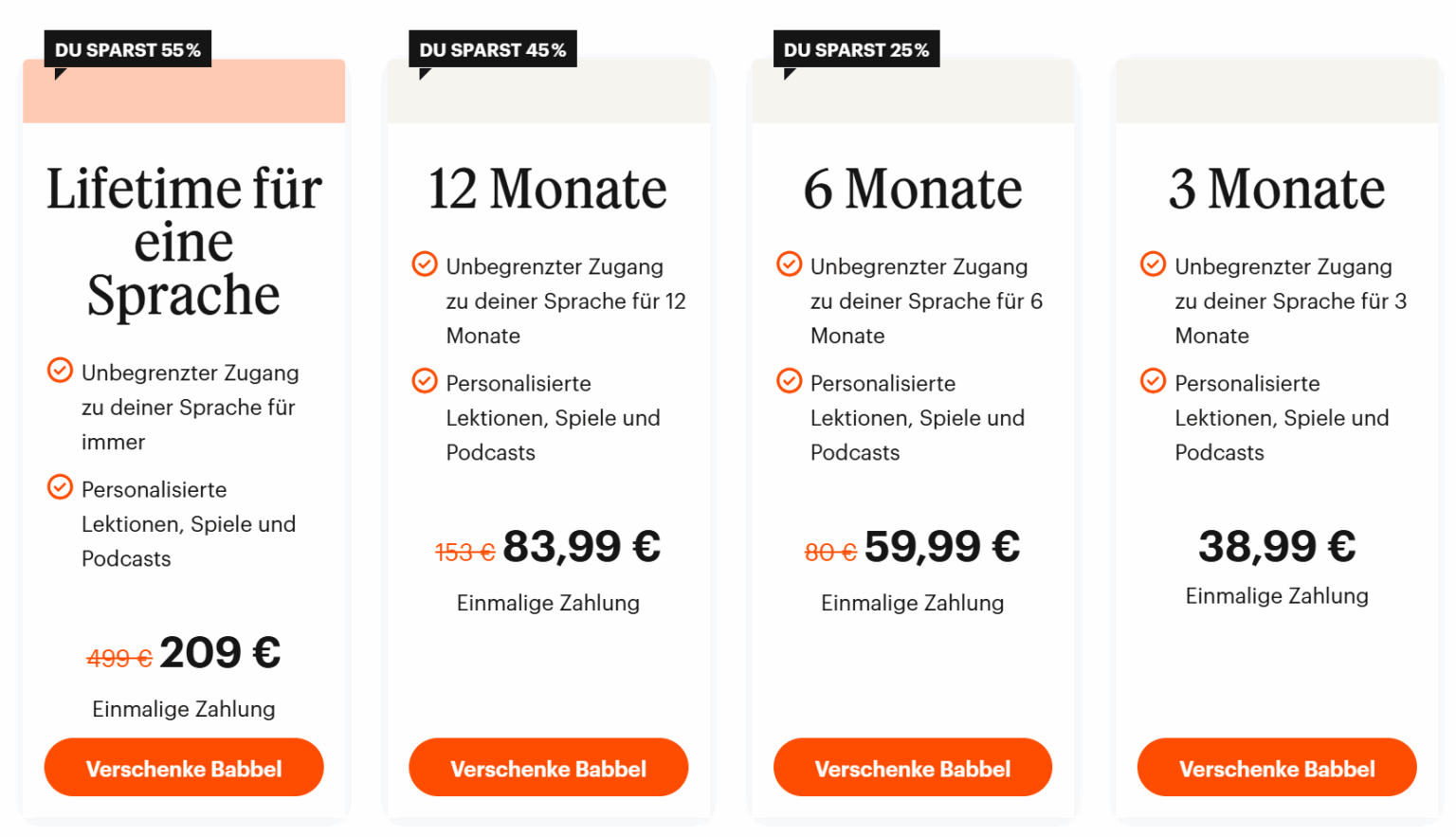 Babbel Angebot 6 Monate Gratis