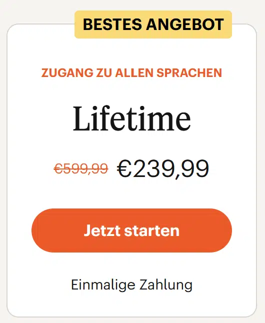 Babbel Lifetime Kosten