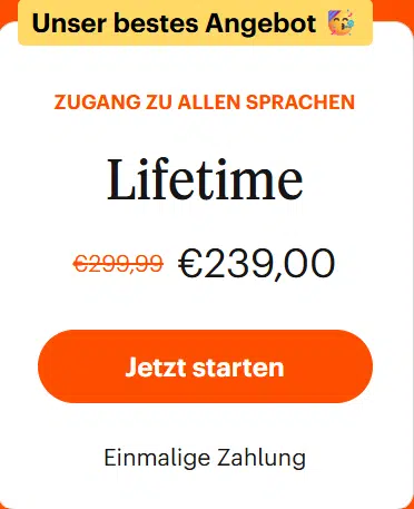 Babbel Lifetime im Angebot für einmalig 239 Euro