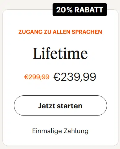 Babbel Lifetime Preis ab März 2026